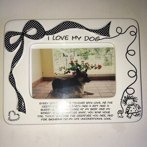 NWT “I Love My Dog” Photo Frame